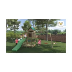 Aire De Jeux A Double Plateforme Avec Balancoire Double - Jarcas