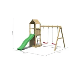 Aire De Jeux Flappi Avec Balancoire Double