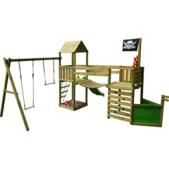 Aire De Jeux Viking Avec Tour Et Portique