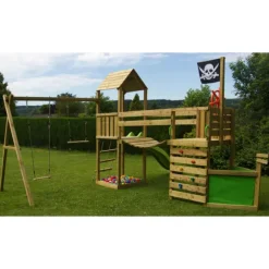 Aire De Jeux Viking Avec Tour Et Portique