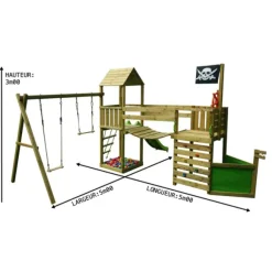 Aire De Jeux Viking Avec Tour Et Portique