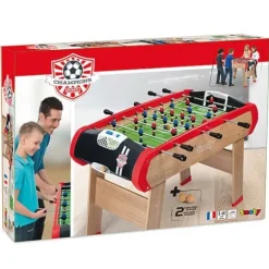 Baby Foot - Champions - Structure Et Pieds Bois - + 2 Balles Lieges Incluses