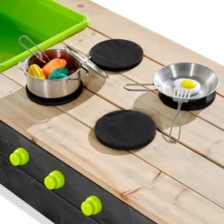 Bac A Sable En Bois Avec Cuisine Aksent 200 X 140