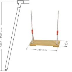 Balancoire En Bois Pour Portique 3 A 3,50 M