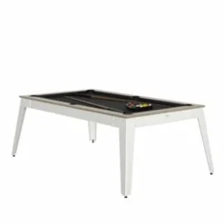 Billard Steel Oslo Blanc Avec Plateau