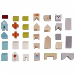 Blocs De Construction En Bois Chien Et Chat