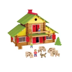 Chalet En Bois 240 Pieces Avec 3 Personnages