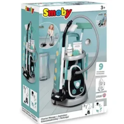 Chariot De Ménage + Aspirateur Electronique - 9 Accessoires