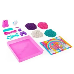 Coffret Le Royaume Magique Des Licornes - Kinetic Sand - Sable Magique A Modeler