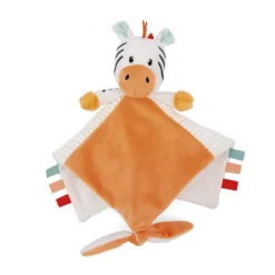 Doudou Carre De Tissus Petit Zebre - Soft