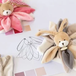 Doudou Collector Lapin Taupe 28 Cm