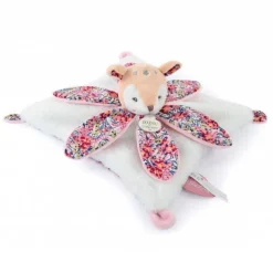 Doudou Faon Blanc Avec Petales Boh'Aime