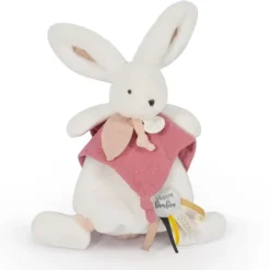 Doudou Happy Boho Lapin Corail