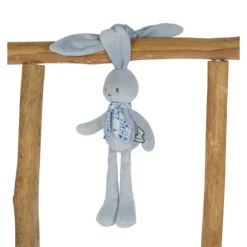 Doudou Lapinoo Pantin Lapin Bleu 25 Cm