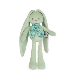 Doudou Lapinoo Pantin Lapin Vert D'Eau 25 Cm