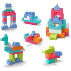 Grand Sac De Construction Mega Bloks 60 Briques - Rose