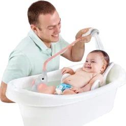 Jouet De Bain Douchette Elephant Rose Et Grise