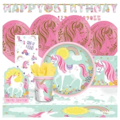 Kit Anniversaire Licorne 8 Personnes