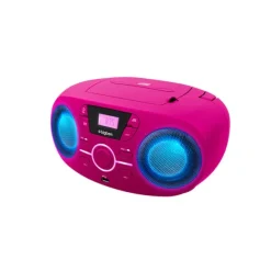 Lecteur Cd/Usb Portable Lumineux Rose