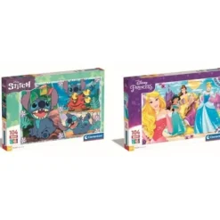 Lot De 2 Puzzles 104 Pieces - La Reine Des Neiges Et Raya