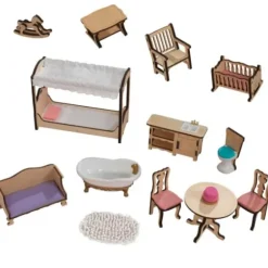 Maison De Poupee En Bois Charlotte