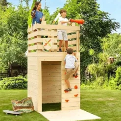 Maison En Bois Avec Mur D'Escalade Knight