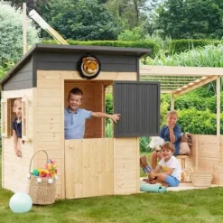 Maison En Bois Avec Pergola Santa Barbara