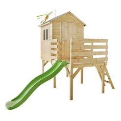 Maison En Bois Avec Toboggan Josephine