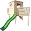 Maison En Bois Bateau Avec Toboggan