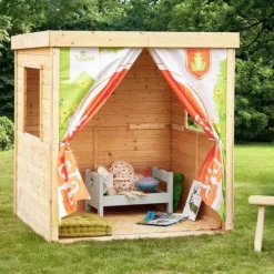 Maison En Bois Et Tissu Princesse