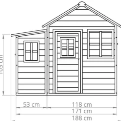 Maison En Bois Loft 550 Rouge Avec Bac A Sable Et Toboggan