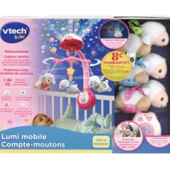 Mobile - Lumi'Mobile Compte-Moutons Rose