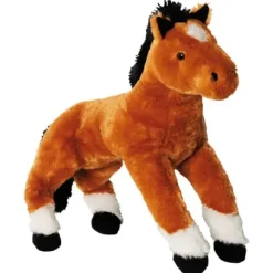 Peluche Cheval Couche 80 Cm