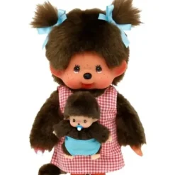 Peluche Kiki Monchhichi Maman Rose