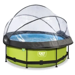 Piscine Lime 244 X 76 Avec Pompe Filtrante Et Dome