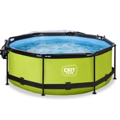 Piscine Lime 244 X 76 Avec Pompe Filtrante Et Dome
