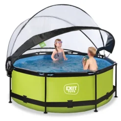 Piscine Lime 244 X 76 Avec Pompe Filtrante Et Dome