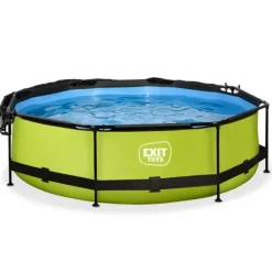 Piscine Lime 300 X 76 Avec Pompe Filtrante Et Voile D'Ombrage