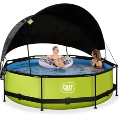 Piscine Lime 300 X 76 Avec Pompe Filtrante Et Voile D'Ombrage