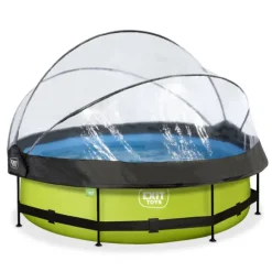 Piscine Lime 300 X 76 Avec Pompe Filtrante Et Dome