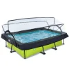 Piscine Lime 220 X 150 X 65 Avec Pompe Filtrante Et Dome