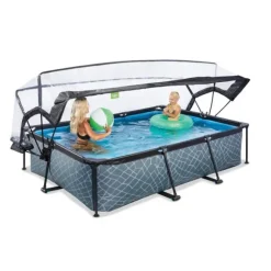 Piscine Stone 300 X 200 X 65 Avec Pompe Filtrante Et Dome
