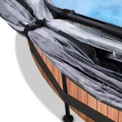 Piscine Wood 360 X 76 Avec Pompe Filtrante Et Dome