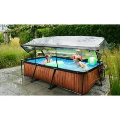 Piscine Wood 300 X 200 X 65 Avec Pompe Filtrante Et Dome