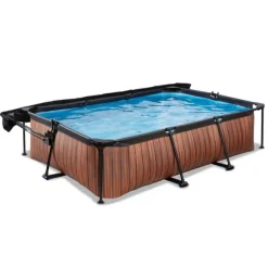 Piscine Wood 300 X 200 X 65 Avec Pompe Filtrante Et Voile D'Ombrage