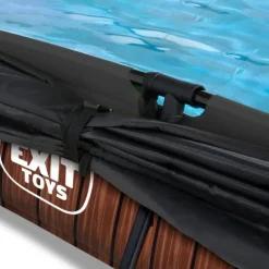 Piscine Wood 220 X 150 X 65 Avec Pompe Filtrante Et Voile D'Ombrage