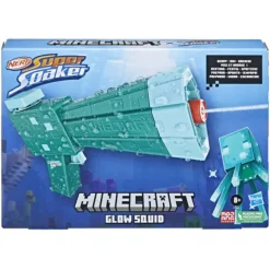 Pistolet A Eau Glow Squid - Nerf Super Soaker Minecraft