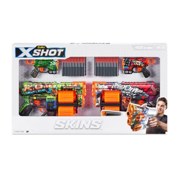 Pistolets Xshot Skins - Pack De 4