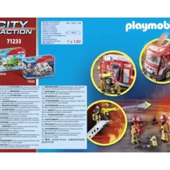 71233 - Playmobil City Action - Camion De Pompiers Avec Grande Echelle