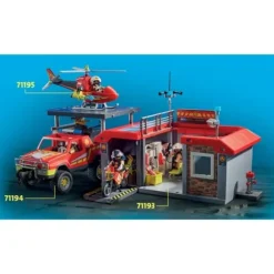 71193 - Playmobil City Action - Caserne De Pompiers Transportable